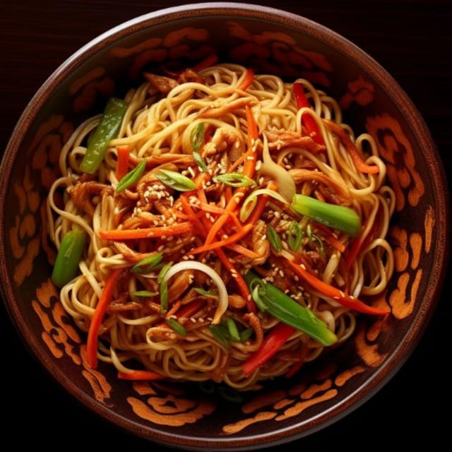 Schezwan Veg Noodles.