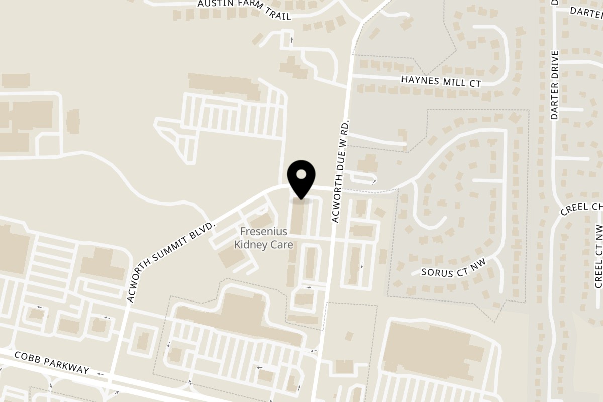 Map showing the location of Daddy's Indian Cuisine on 3485 Acworth Due West Rd #200 in Acworth